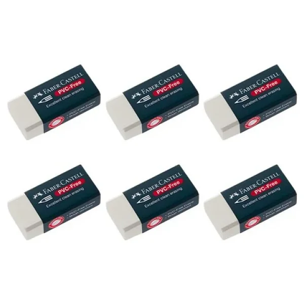 Faber Castell Pvc Free Beyaz Silgi 6 Adet 188524 - Görsel 3