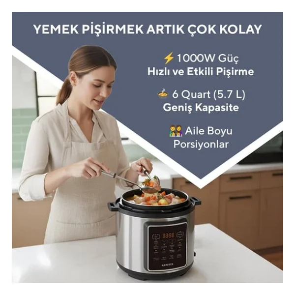 Kumtel Hpc-03 Elektrikli Çok Amaçlı Pişirici - Görsel 5