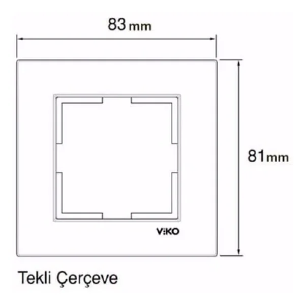 Viko Karre Tekli Çerçeve Beyaz - Görsel 5