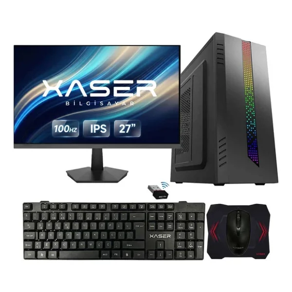 Xaser Xsr1310 Ryzen 5 5500 8gb RAM 256gb SSD 2gb Gt610 Ekran Kartı 27" Monitör Masaüstü Ofis Tavsiye Sistem - Görsel 3