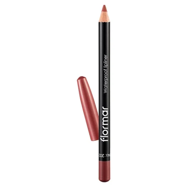 Flormar Waterproof Lipliner 202 Soft Pink Brown Dudak Kalemi - Görsel 3
