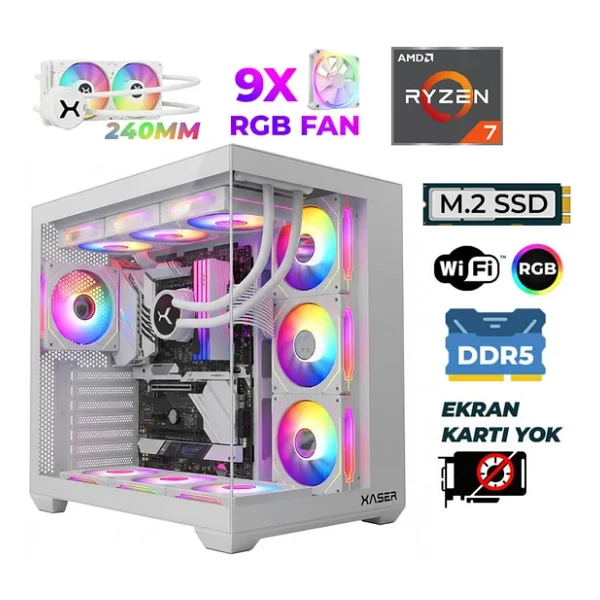 Xaser Raze X160 Ryzen 7 7800x3d 32gb DDR5 RAM 1tb M.2 Nvme SSD Sıvı Soğutmalı Hazır Tavsiye Sistem - Görsel 3