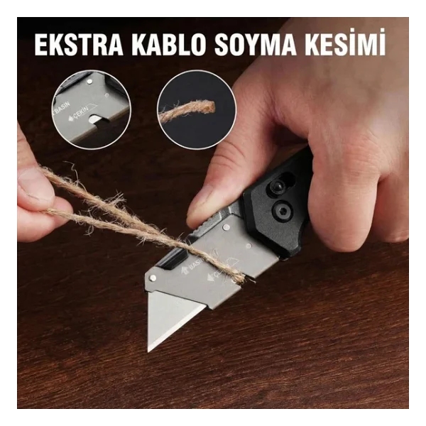 Workpro Wp211035 Ağır Hizmet Katlanır Maket Bıçağı - Görsel 9