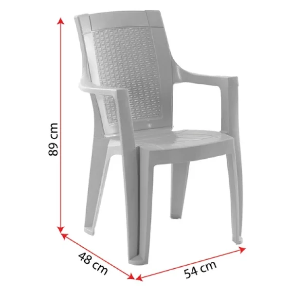 Evdemo Efes 4'lü Rattan Bahçe Sandalyesi - Görsel 5
