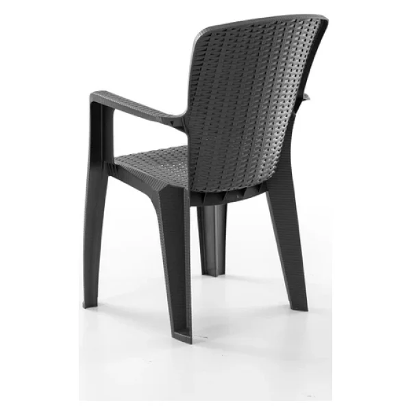 Evdemo Side 2'li Rattan Sandalye Siyah - Görsel 4