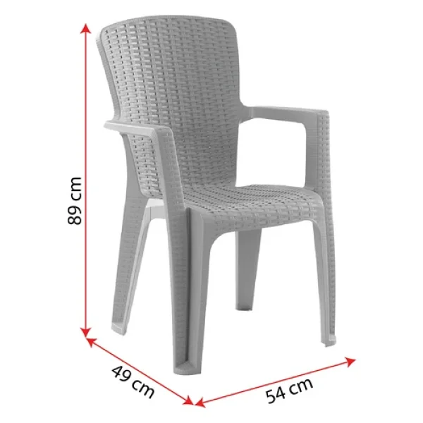 Evdemo Side 2'li Rattan Sandalye Siyah - Görsel 5