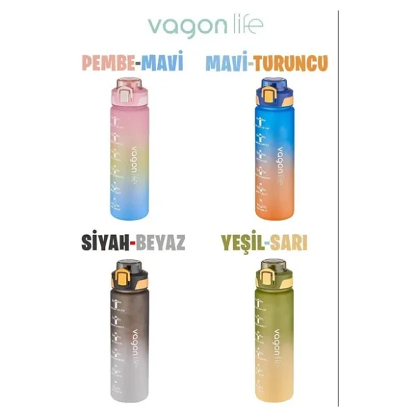 Vagonlife Vgn2310 1000 Ml Motivasyon Matarası - Görsel 6