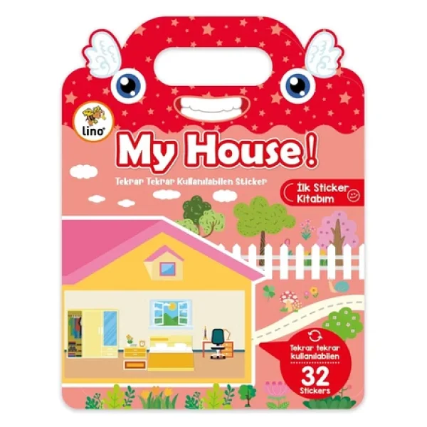 Lino Tekrar Tekrar Kullanılabilen İlk Sticker Kitabım My House Ls-503 - Görsel 4