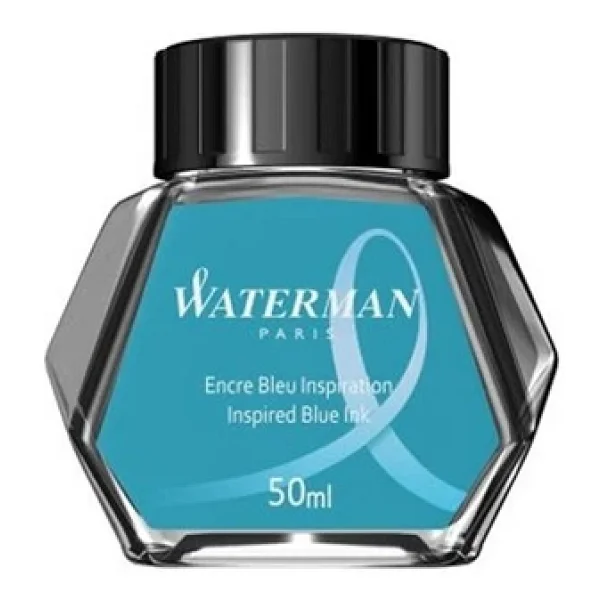 Waterman Cam Şişe 50 Ml Deniz Mavi Dolma Kalem Mürekkebi - Görsel 3
