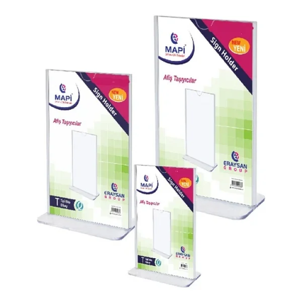 Mapi T Tipi Eko Dikey Broşür Standı 55x90mm 5341410 - Görsel 3