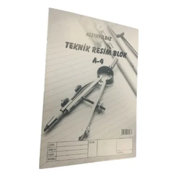 Altınyıldız A4 Teknik Resim Defteri Blok Trd-197 (12 Li Paket) - Görsel 3