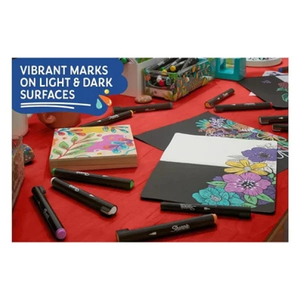 Sharpie Creative Yuvarlak Uçlu 12'li Akrilik Marker Kalem Seti - Görsel 7