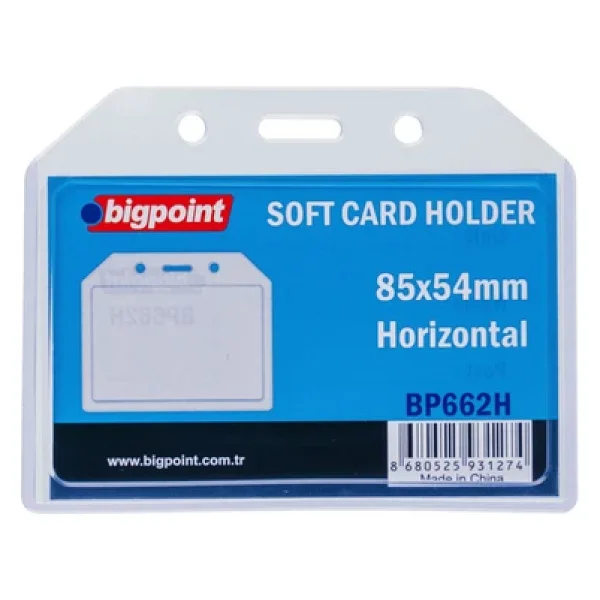 Bigpoint Yaka Kart Kabı Soft Yatay 85x54 Mm Bp660 (5 Li Paket) - Görsel 3