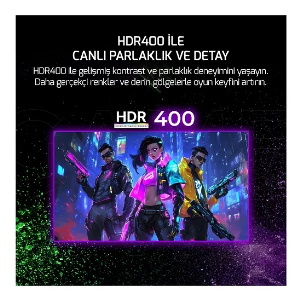 Gamepower Sonic V40 27" 0.5 Ms Full HD Ips 240 Hz Oyuncu Monitörü - Görsel 7
