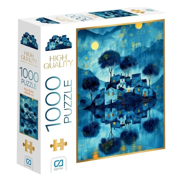 Ca Games Ca.7055 Mavi Evler 1000 Parça Puzzle - Görsel 4