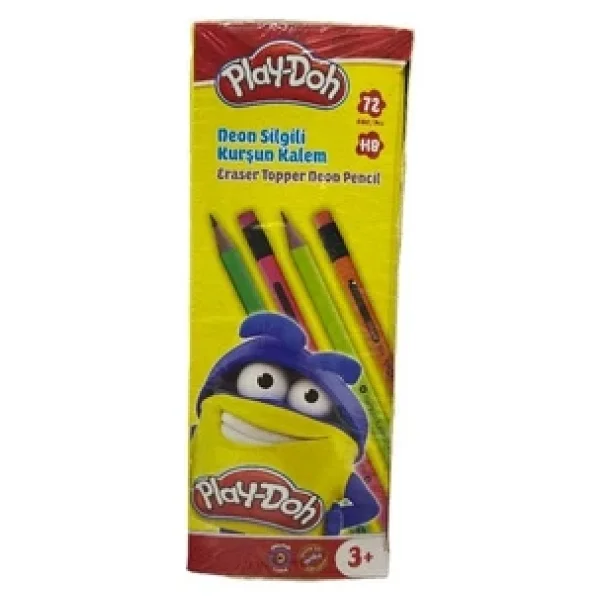 Play-Doh Kurşun Kalem Neon Silgili Kk026 (72 Li Paket) - Görsel 3