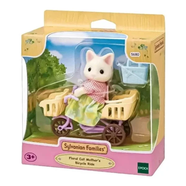 Sylvanian Families Çiçekli Kedi Anne Ve Bisiklet 5680 - Görsel 5