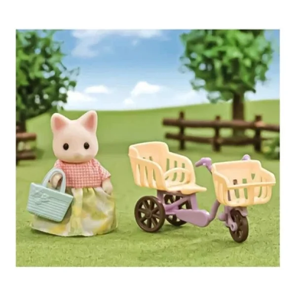 Sylvanian Families Çiçekli Kedi Anne Ve Bisiklet 5680 - Görsel 6