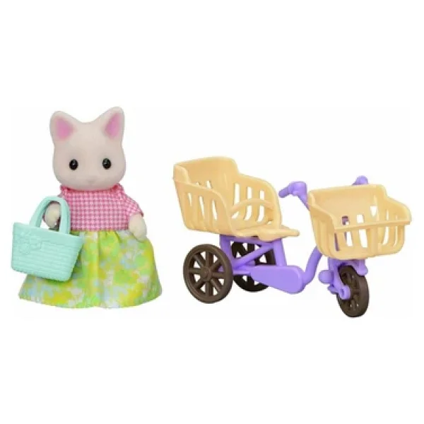 Sylvanian Families Çiçekli Kedi Anne Ve Bisiklet 5680 - Görsel 7
