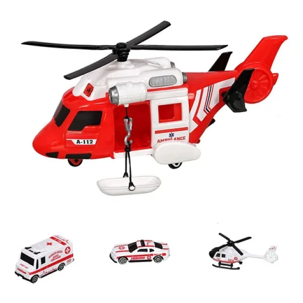 Heroes Toys 2004 Helikopter Ambulans Oyun Seti - Görsel 4