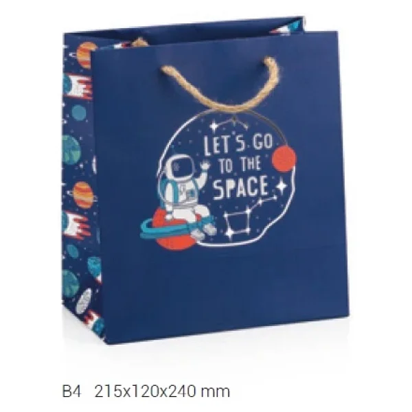 Gıpta Space B4 Karton Çanta (Hediye Çantası) 215x120x240 Mm (24 Lü Paket) Bg8950 - Görsel 2