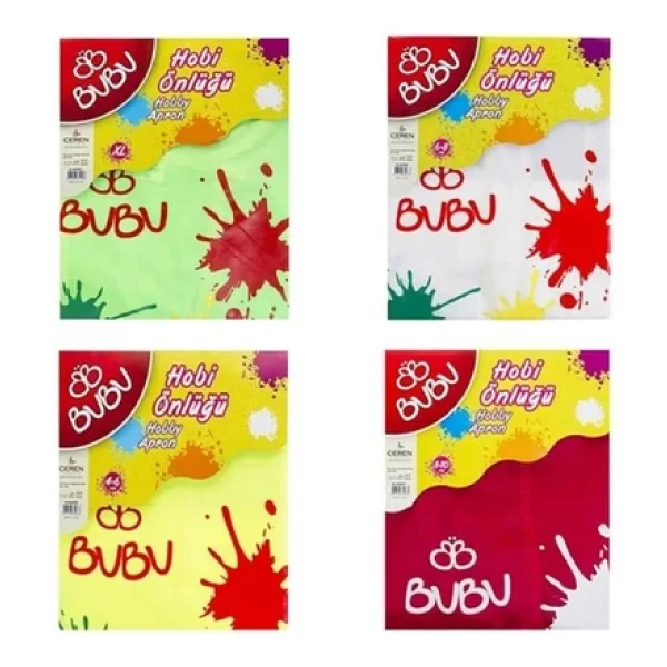 Bu-Bu Bubu00007 Boyama Önlüğü 8-10 Yaş Su Geçirmez (Karışık Renk 1 Adet) - Görsel 3