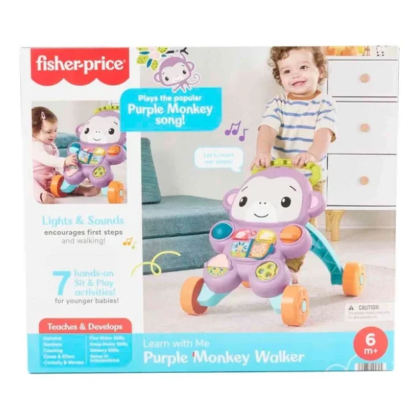 Fisher Price Benimle Öğren Tatlı Maymun Yürüteç Jgw94 - Görsel 4