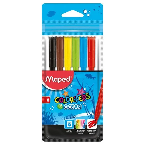 Maped Color Peps Ocean 6'lı Keçeli Kalem Seti - Görsel 6