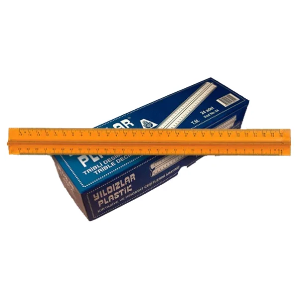Yıldızlar 64 30 Cm Tribli Plastik Desimetre - Görsel 2