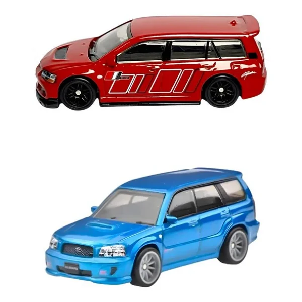Hot Wheels Premium Car Culture 2005 Mitsubishi Lancer Ve 2004 Subaru Forester Stı 2'li Araba Seti Hbl96-Jhw46 - Görsel 4