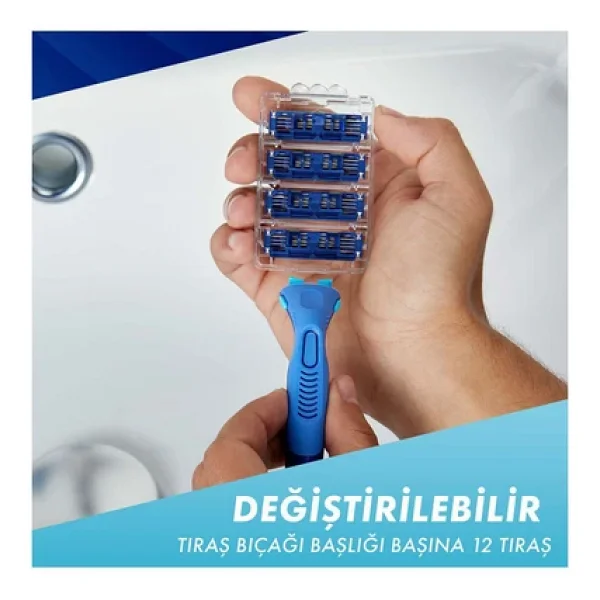 Gillette Sensor3+ Comfort 4 Başlıklı Tıraş Bıçağı - Görsel 9