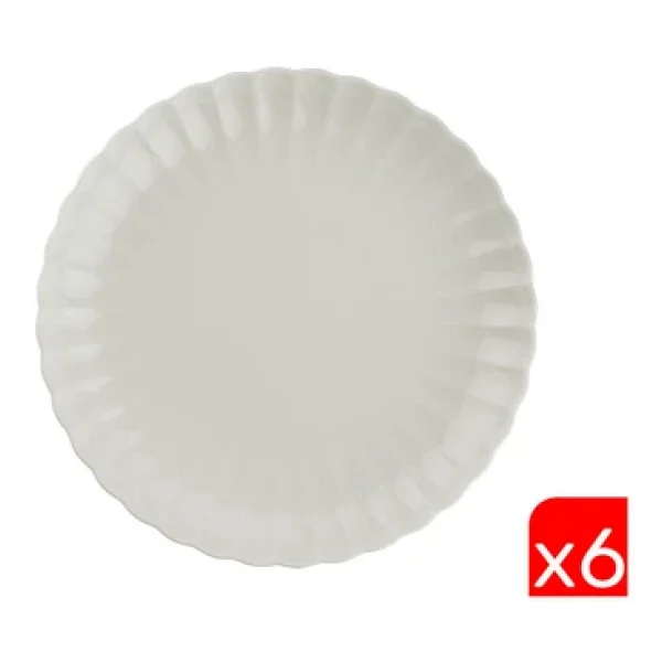 Kütahya Porselen Bone Luz 27 Cm 6'lı Servis Tabağı - Görsel 6