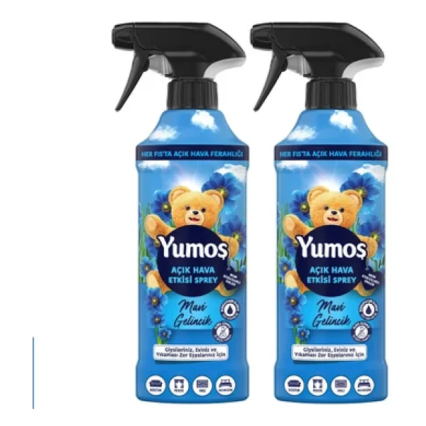 Yumoş Açık Hava Etkisi Mavi Gelincik Yıkaması Zor Eşyalar İçin Sprey 430 Ml 2'li - Görsel 2
