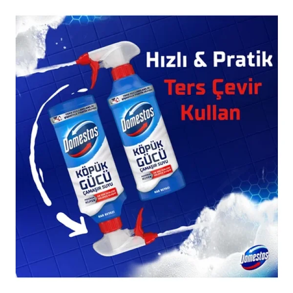 Domestos Çamaşır Sulu Köpük Beyaz Sabun Sprey 450 Ml - Görsel 6