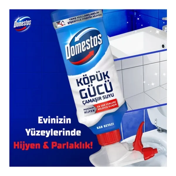 Domestos Çamaşır Sulu Köpük Beyaz Sabun Sprey 450 Ml - Görsel 7