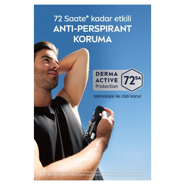 Nivea Men Invisible Black & White Original 200 Ml Erkek Deodorant - Görsel 5