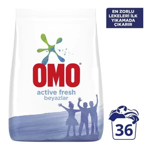 Omo Active Fresh Beyazlar İçin 5.5 Kg Toz Deterjan - Görsel 6