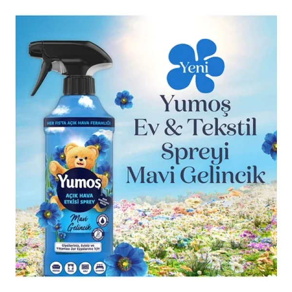 Yumoş Açık Hava Etkisi Mavi Gelincik Yıkaması Zor Eşyalar İçin Sprey 430 Ml 2'li - Görsel 4