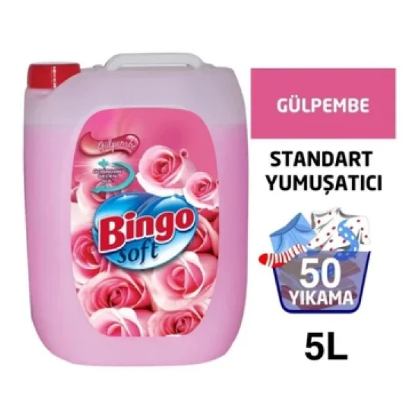 Bingo Soft Gülpembe Yumuşatıcı 50 Yıkama 5 Lt 4'lü - Görsel 7