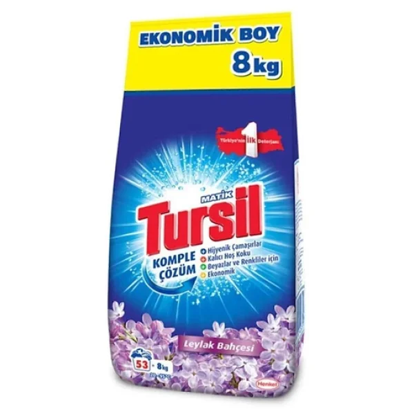 Tursil Matik Leylak Bahçesi Beyazlar Ve Renkliler İçin 8 Kg Toz Deterjan - Görsel 8