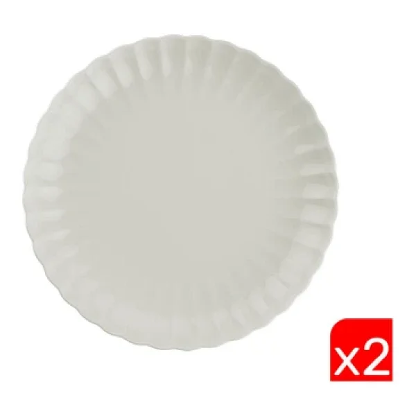 Kütahya Porselen Bone Luz 27 Cm 2'li Servis Tabağı - Görsel 6