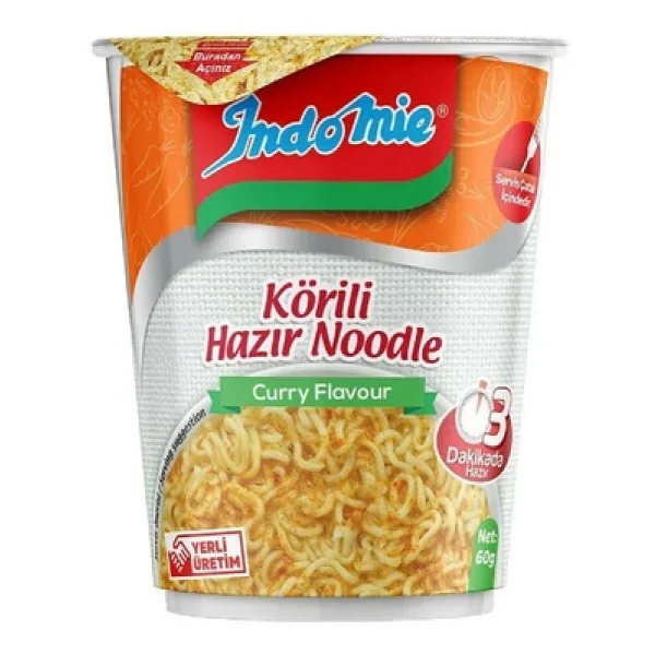 Indomie Köri Aromalı Bardak Hazır Noodle 60 Gr - Görsel 2