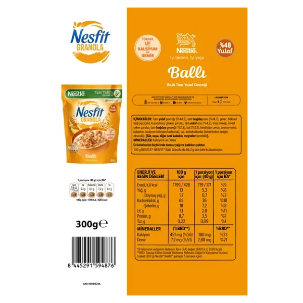 Nesfit Nesfit Granola Ballı 300 Gr - Görsel 3