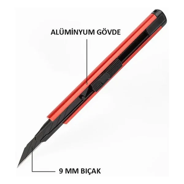 Workpro Wp212020 9 Mm Alüminyum Kasa Cep Askılı Maket Bıçağı - Görsel 4