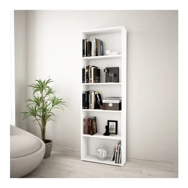 Alesta Life 5 Raflı/gözlü Kitaplık Beyaz - Görsel 2