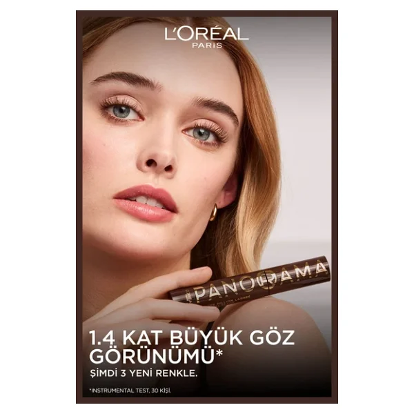 L'oreal Paris Panorama Chromatic Hacim Veren Brun Leather Maskara - Görsel 5