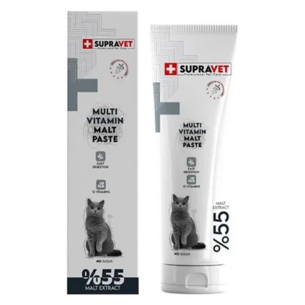 Supravet Multivitamin 100 Gr Malt Kedi Macunu - Görsel 4
