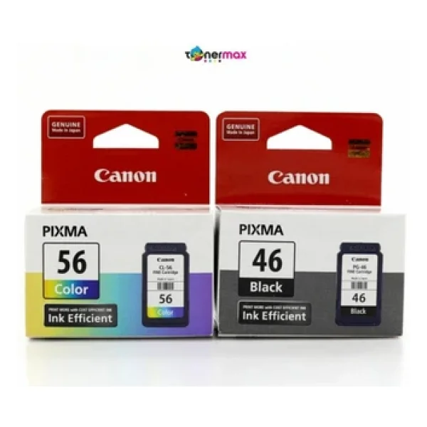 Canon Pg-46 Renkli + Cl 56 Siyah 2'li Kartuş Seti - Görsel 4