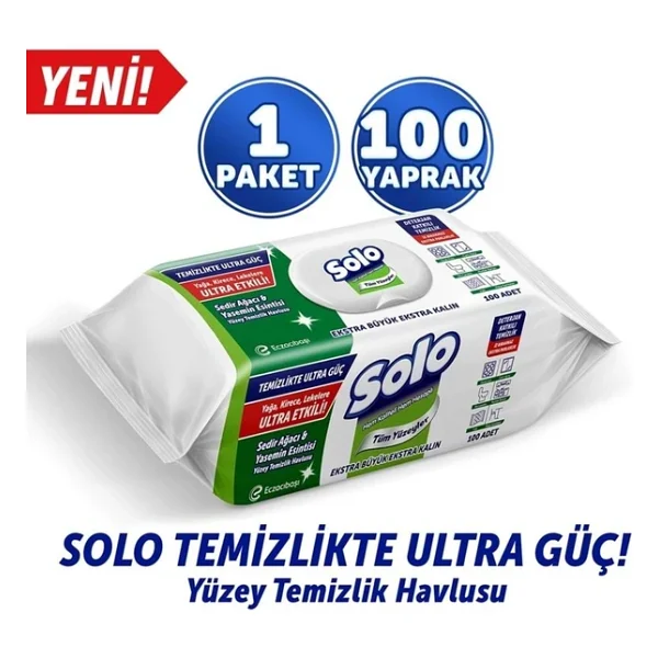 Solo Sedir Ağacı & Yasemin Esintisi Yüzey Temizlik Havlusu 100 Yaprak - Görsel 8