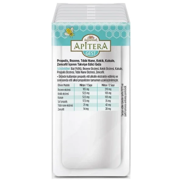 Balparmak Apitera Gest 7 Saşe X 7 G ( Propolis, Rezene, Tıbbi Nane, Kekik, Kakule, Zencefil) - Görsel 7